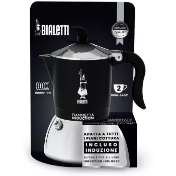 Indukcinė kavos virimo mašinėlė BIALETTI FIAMMETTA 2 puodeliams, juoda