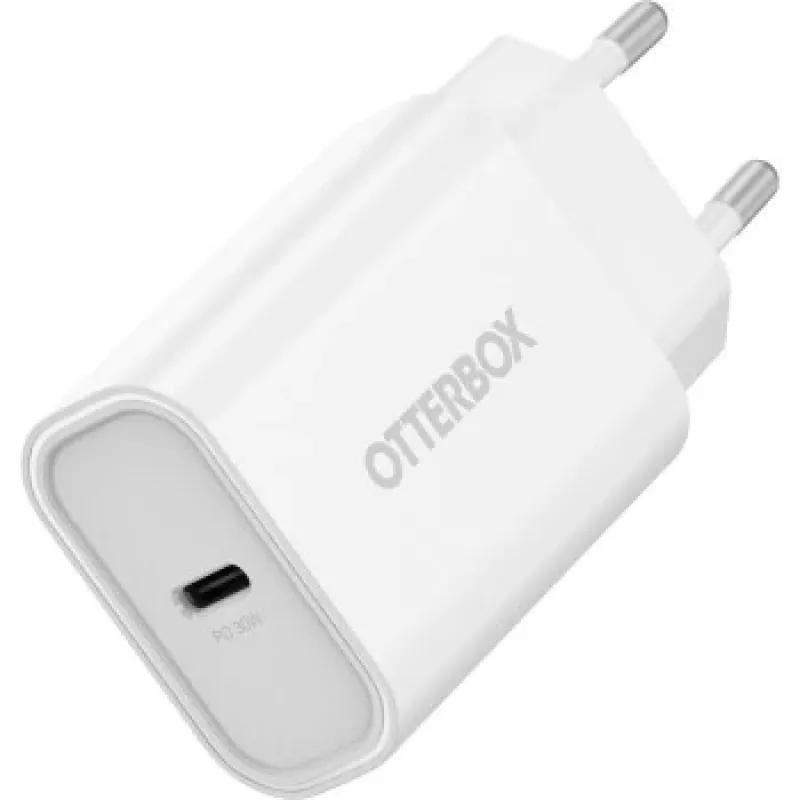 Sieninis įkroviklis OTTERBOX 30W USB-C PD Baltas — 30W galia, vienas USB‑C prievadas