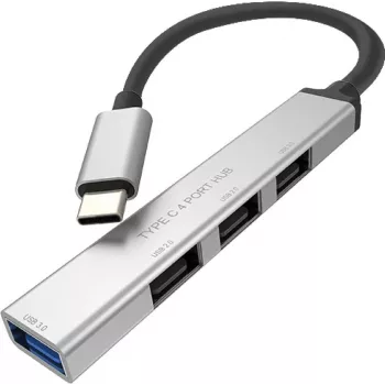 ROLINE USB3.2 Gen1 Hub 4x USB-A 1x 3.0+3x 2.0 Type C kabelis (14.02.5053)