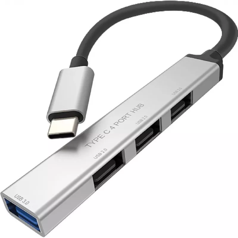 ROLINE USB3.2 Gen1 Hub 4x USB-A 1x 3.0+3x 2.0 Type C kabelis (14.02.5053)