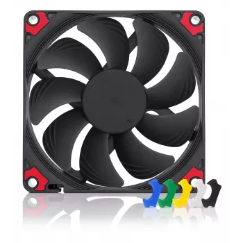 Noctua NF-A9x14 HS-PWM CH.BK.S 92 mm plonas PWM kompiuterio korpuso ventiliatorius, 12 V, 600–2500 RPM, 57,5 m³/h, 14 mm storis