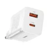 Baseus Super Si Pro greitasis įkroviklis USB + USB-C 30 W (baltas)