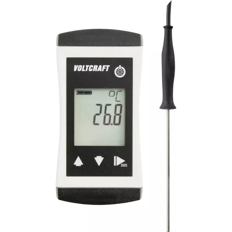 VOLTCRAFT PTM 100 + TPT-201 temperatūros matavimo prietaisas -200 - 450 °C zondo tipas Pt1000 IP65