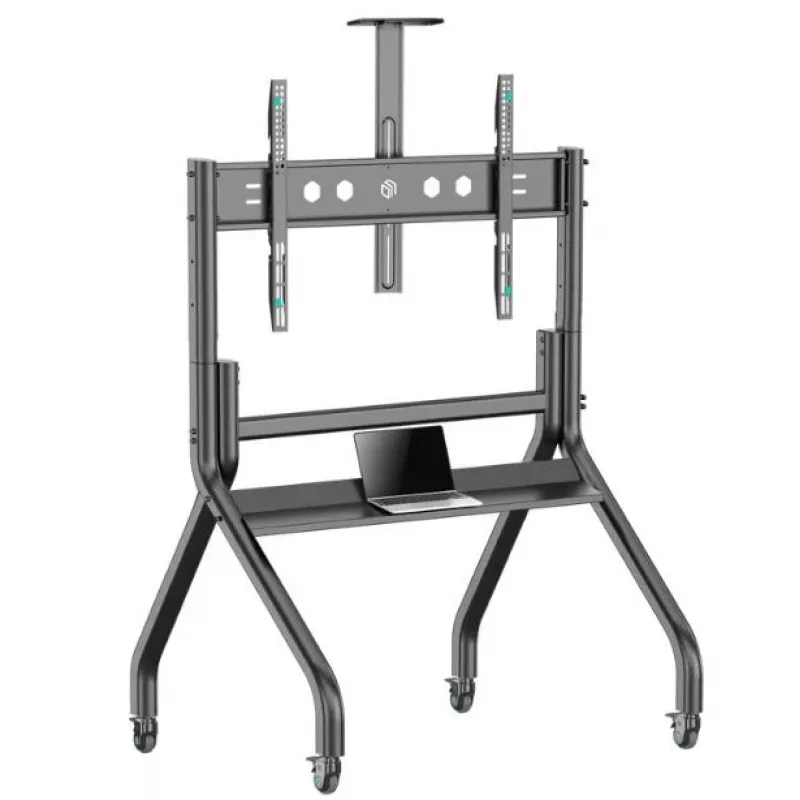 Mobilus grindų stovas televizoriui ONKRON TS2080-B, skirtas 60–120 colių televizoriams, juodas