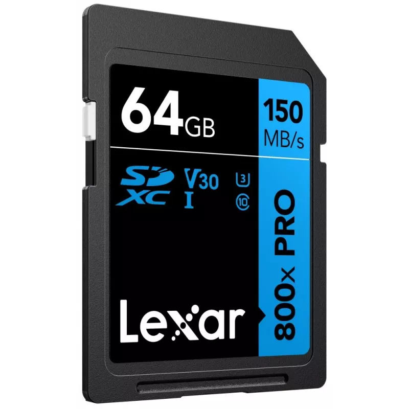 SDXC „flash“ atminties kortelė „Lexar“ 64 GB UHS-I 800xPRO — Class 10, U3, V30, 150 MB/s