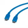 ROLINE USB 2.0 kabelis C-C ST/ST Silicone 60W 1m Mėlyna - kabelis - Digital/Data (11.02.9123)