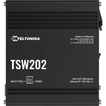 Teltonika TSW202 valdomas L2 Gigabit eterneto (10/100/1000) maitinimo per eternetą (PoE) aliuminis, mėlynas