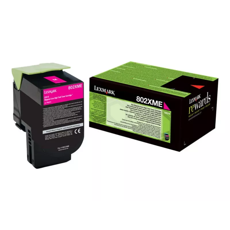 Lexmark 802XME rausvai raudonos spalvos tonerio kasetė, 3000 puslapių