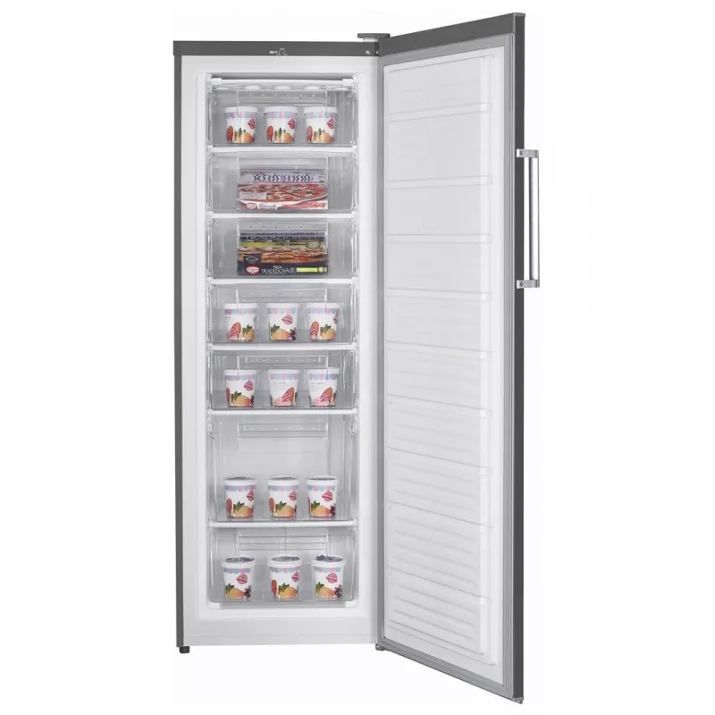 Stalčių šaldiklis MPM MPM-245-ZS-17, 242 L, inox, pastatomas, 7 stalčiai, apverčiamos durys
