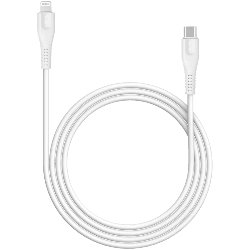 CANYON laidas MFI-4 Type-C į Lightning 1,2 m baltas