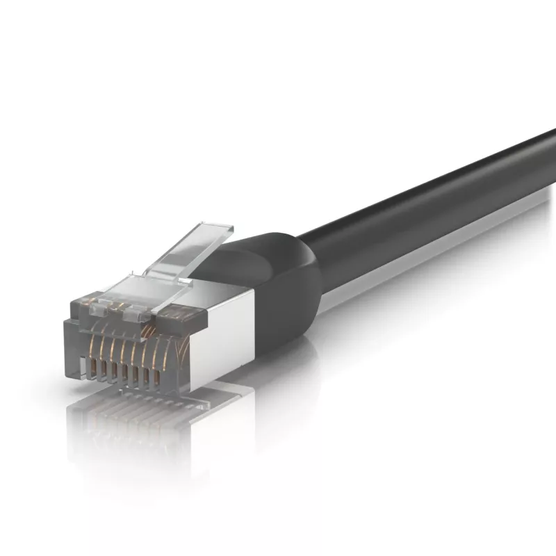 Tinklo kabelis Ubiquiti UACC-CABLE-PATCH-OUTDOOR-2M-BK RJ-45 Cat5e 2 m juodas