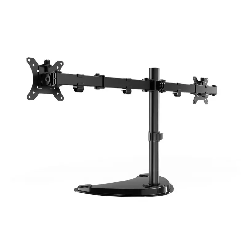 Gembird MS-D2ST-02 monitoriaus stalo stovas (sukamas, pakreipiamas, pasukamas), 13”-32”, juodas