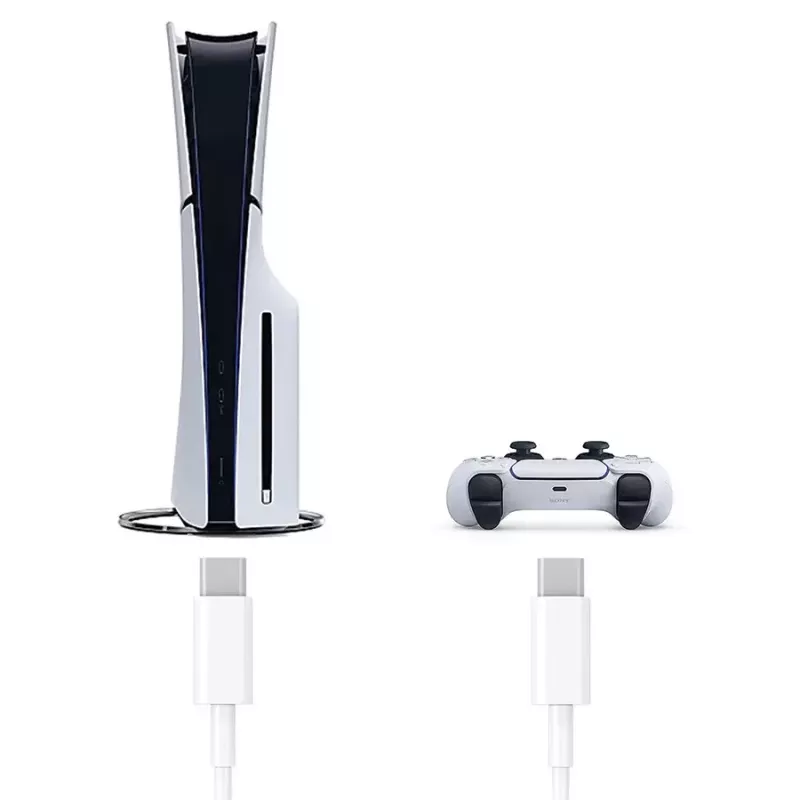 USB-C įkrovimo ir žaidimo laidas SUBSONIC SA5634, skirtas PS5 — laidinis įkrovimas ir duomenų perdavimas