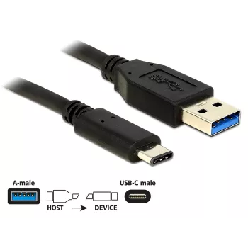 USB laidas DeLOCK 1m USB3.1-C/USB3.1-A 83870