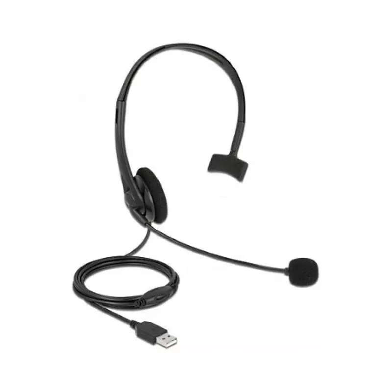 DeLOCK USB monofoninės ausinės su garsumo valdymu