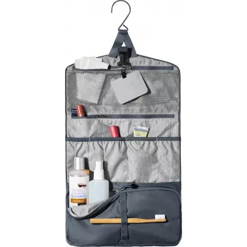 Kosmetinė Deuter Wash Bag II — sulankstoma kelioninė kosmetinė, juoda