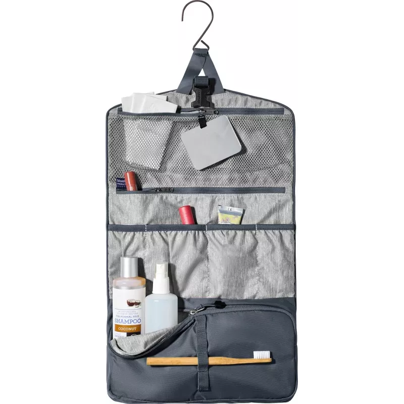 Kosmetinė Deuter Wash Bag II — sulankstoma kelioninė kosmetinė, juoda