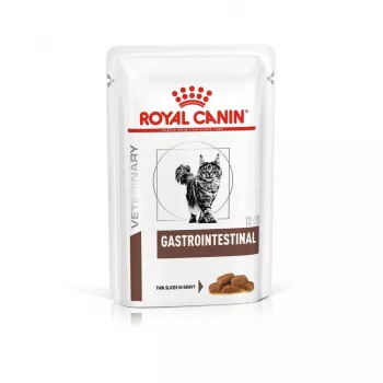 Šlapias kačių maistas Royal Canin Gastrointestinal 85 g paketėlis — mėsa, 12 x 85 g, suaugusios katės, virškinimo problemoms