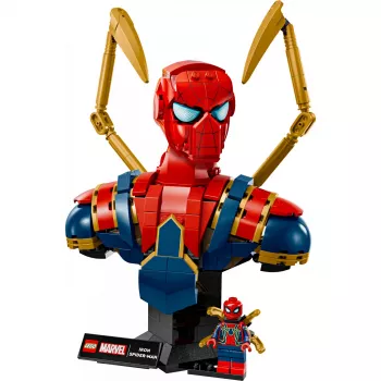 LEGO Marvel kolekcinis biustas Iron Spider-Man 76326, 379 detalės, 18+ demonstracinis modelis, 170×200×110 mm