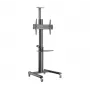 Ant grindų statomas televizoriaus stovas Gembird TVS-70T-02 37–70 colių ekranams, maks. 70 kg, VESA 200x200–600x400, pakreipimas ±5°/−12°, reguliuojamas aukštis, ratukai, kabelių valdymas