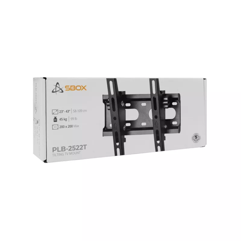 SBOX PLB-2522T-2 pakreipiamas televizoriaus sieninis laikiklis 23–43 colių (23–43 kg) VESA 200×200