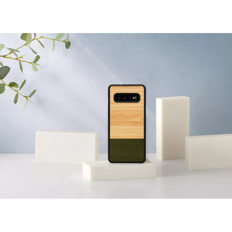 Smartphone dėklas man and wood, skirtas Galaxy S10 — bambuko miškas juodas