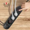Maitinimo lizdų blokas MACLEAN MCE394 B — 3 lizdai + 3×USB A, 110–240V, 2,1A USB, 2500W, 1,5 m laidas, juodas