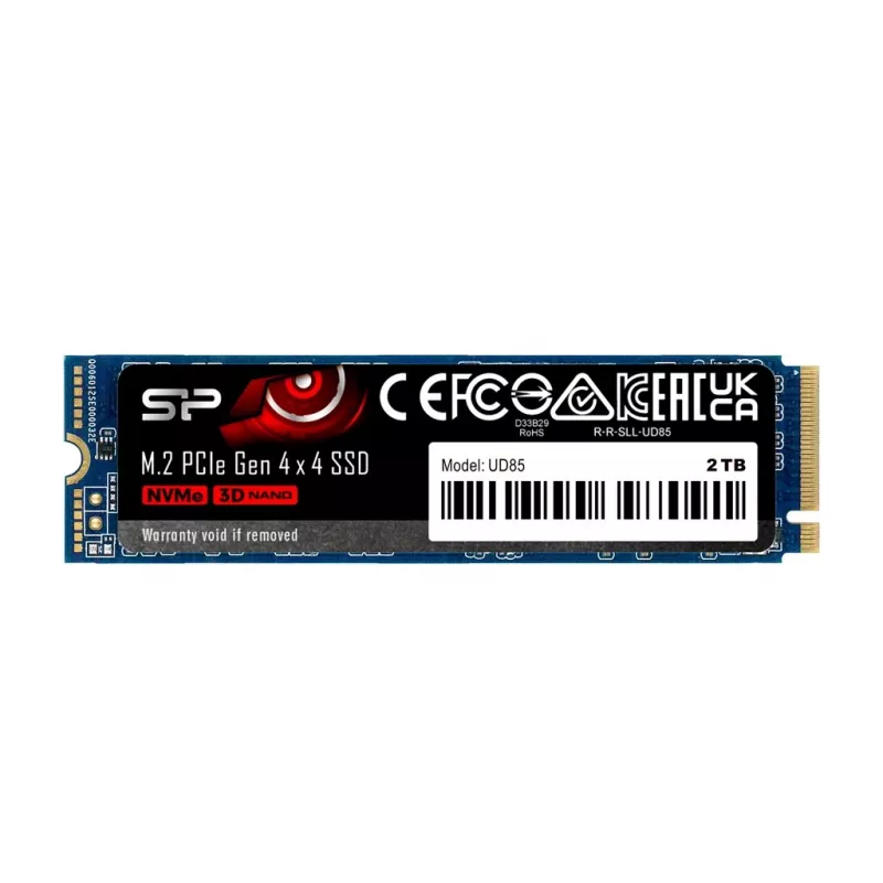 M.2 SSD Silicon Power 250 GB PCIe 4.0 NVMe UD85 — 2280, skaitymo greitis 3300 MB/s, rašymo greitis 1300 MB/s