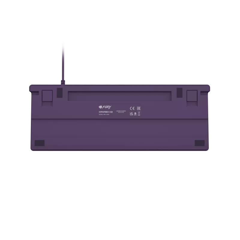NATEC Fury žaidimų klaviatūra Kanabo K2 US balta foninė mechaninė pilkai violetinė