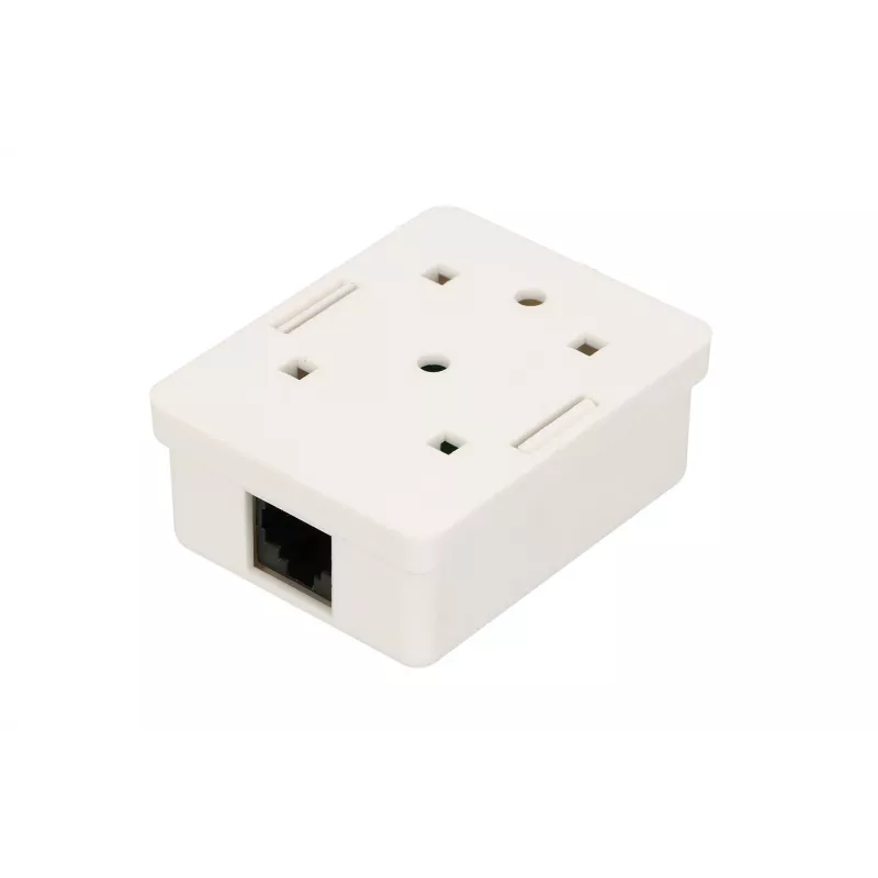 Extralink paviršinis lizdas, 1x RJ45 CAT5E UTP
