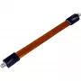Wentronic Goobay SAT Window Feed-Through, extrem Flat (0,3mm), brown-Juoda, 0.2 m - F-Socket F-Socket (11953)