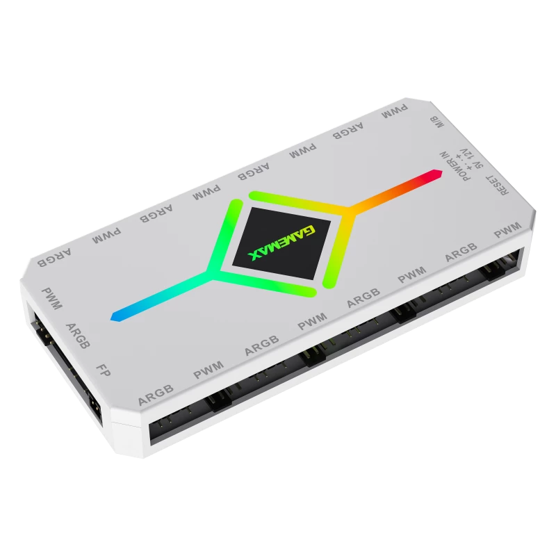 Gamemax | Nuotolinio valdymo pultelis | V4.0 ARGB PWM HUB BK | Balta | Gamemax