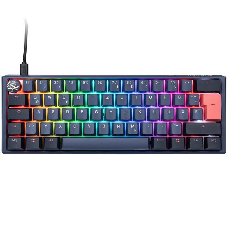 Ducky One 3 Cosmic Mėlyna Mini žaidimų klaviatūra, RGB LED - MX-Ergo-Clear