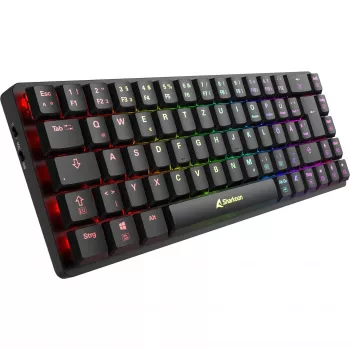 Sharkoon PureWriter W65 klaviatūra, žaidimams, belaidė RF, QWERTZ, vokiška, juoda