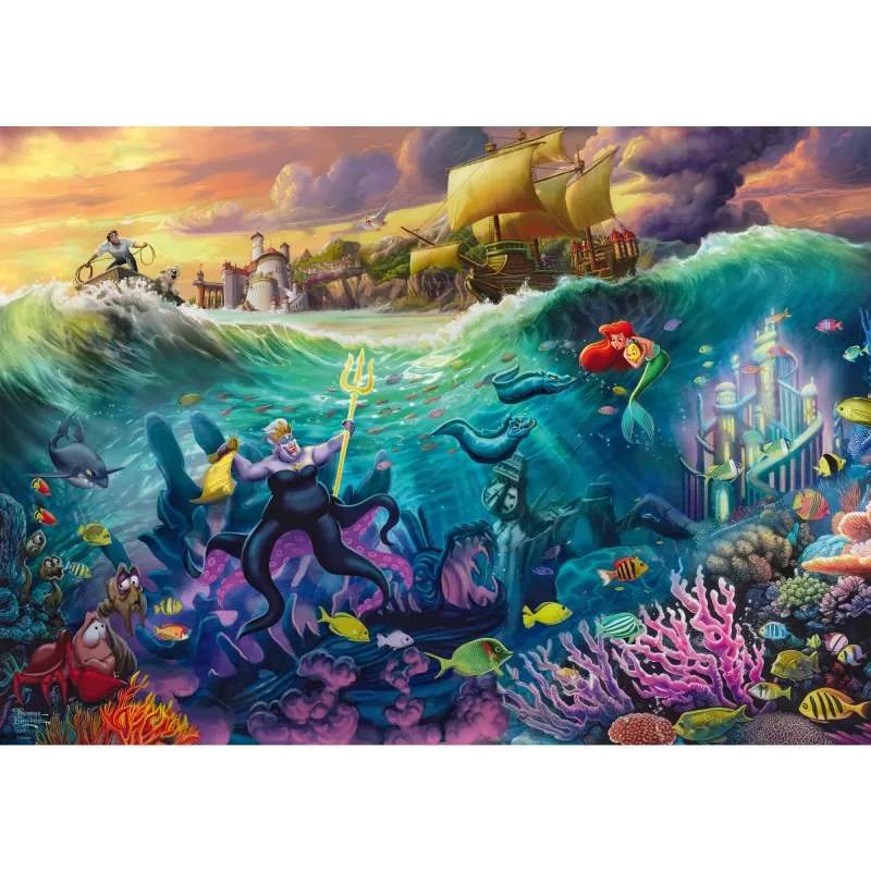 Thomas Kinkade Studios: Disney - Ursula, dėlionė 1000 dalių