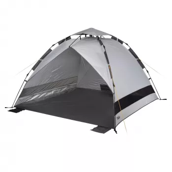 Tent High Peak Calida 80 — aliuminis/pilka poliesteris, aukštis 1300 mm, grindų danga, 4 smėlio kišenės