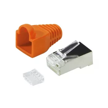 Kištukinė jungtis CAT.6 RJ45 100 vnt., oranžinė
