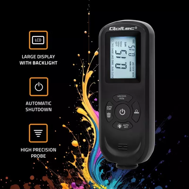 Dangos storio matuoklis QOLTEC 50646 LCD 0–2000 µm