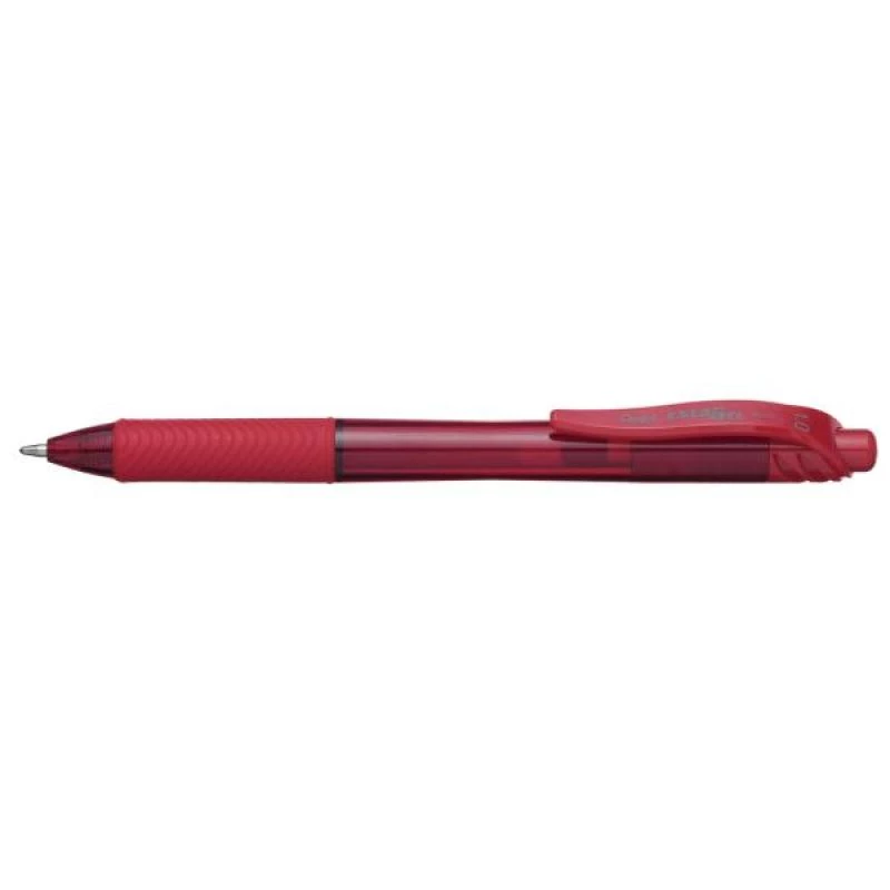 Užsegamas ištraukiamas rašiklis Pentel Energel X 1.0 raudonas