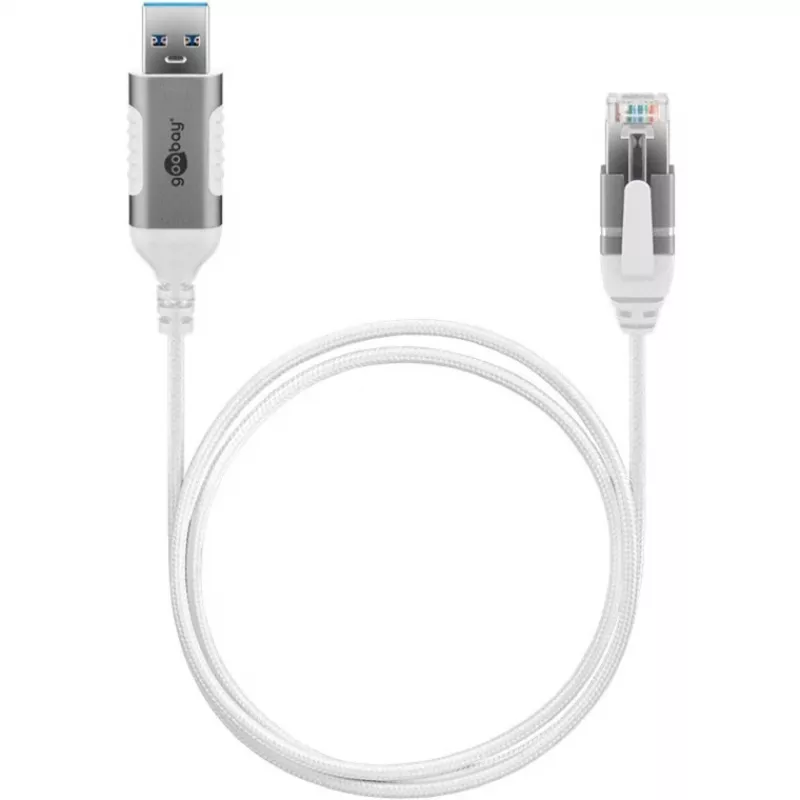 Goobay Ethernet laidas USB-A 3.0 į RJ45 plonas 5 m - jungia maršruto parinktuvą, modemą arba (74381)