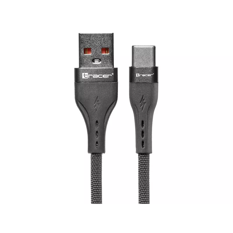 Tracer 47487 USB A - Type C M/M 1m laidas pilkas
