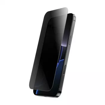 Grūdinto privatumo stiklo ekrano apsauga Crong, skirta iPhone 14/13/13 Pro — 3D lenktas kraštas
