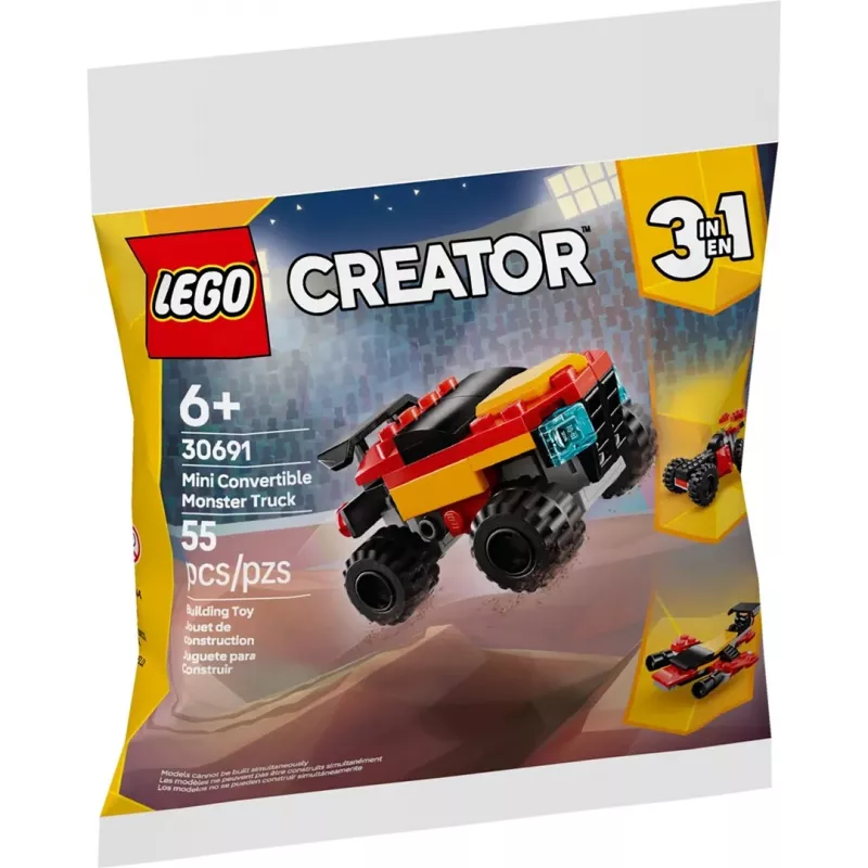 LEGO CREATOR 3 IN 1 30691 Mini kabrioletas monstrų sunkvežimis