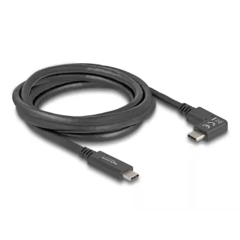 DeLOCK USB laidas USB Type-C kištukas į USB Type-C kištuką kampuotas 2m 5Gbps 4K PD 60W