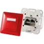 Kištukinis lizdas 2x RJ-45 ShiverPeaks 74280-R Cat6a 500 MHz raudonas metalinis matinis