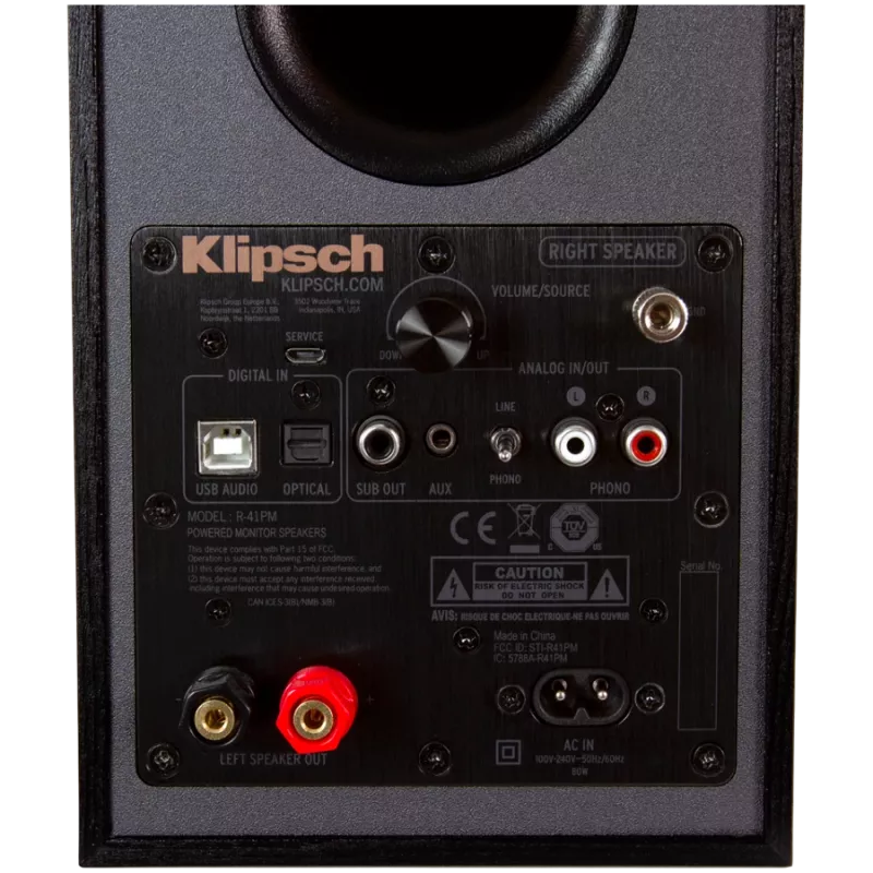Klipsch R-41PM garsiakalbis, juodos / vario spalvos, 70 W, laidinis ir belaidis