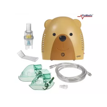Promedix inhaliatorius vaikams, meškiukas, nebulizatoriaus rinkinys, kaukės, filtrai, PR-811