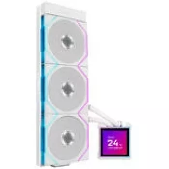 „Viskas viename“ skysčio procesoriaus aušintuvas „lian li HydroShift II LCD-S“ 360 mm su RGB ir LCD ekranu