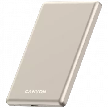 Canyon OnPower 505 - išorinė baterija - 5.000 mAh - įvestis USB-C - išvestis USB-C PD 20W + belaidis magnetas 1