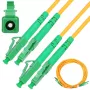 Patchcord Extralink LC/APC–LC/APC vienmodis dvipusis 9/125 µm G.657.A1, 2 m